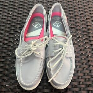 Sperry Top Sider Womens Gray Boat Shoes Size 7.5 Medium (B, M)